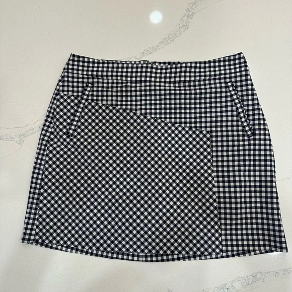 Lady Hagen Navy and White Gingham Skort - Sz 6 - Picture 4 of 11